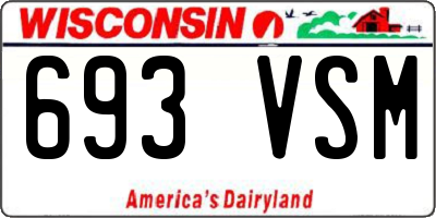 WI license plate 693VSM