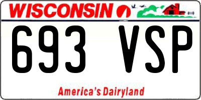 WI license plate 693VSP