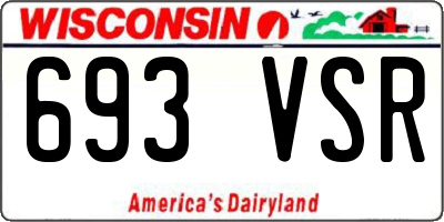 WI license plate 693VSR