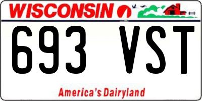 WI license plate 693VST