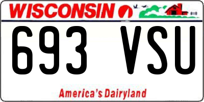 WI license plate 693VSU