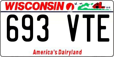 WI license plate 693VTE