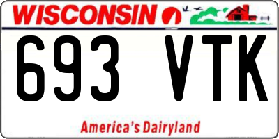 WI license plate 693VTK