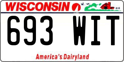 WI license plate 693WIT