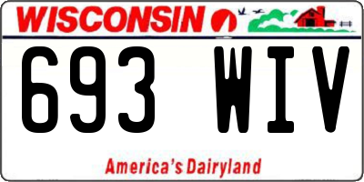 WI license plate 693WIV