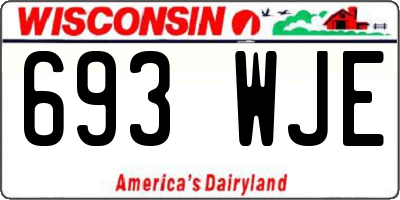 WI license plate 693WJE