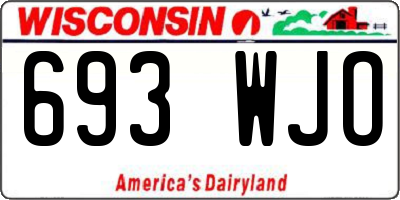 WI license plate 693WJO