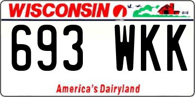 WI license plate 693WKK
