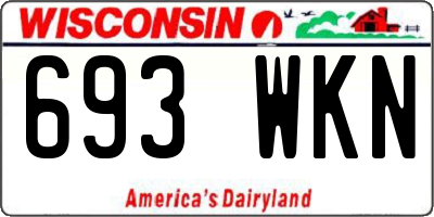 WI license plate 693WKN
