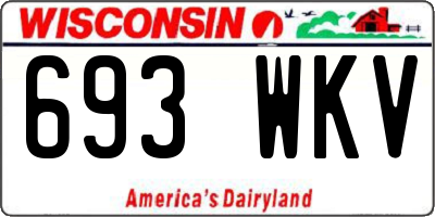 WI license plate 693WKV