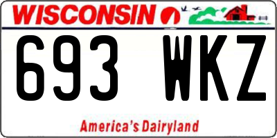 WI license plate 693WKZ