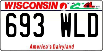 WI license plate 693WLD