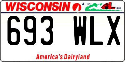 WI license plate 693WLX