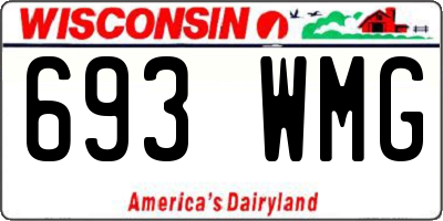 WI license plate 693WMG