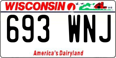 WI license plate 693WNJ