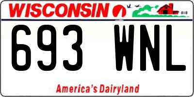WI license plate 693WNL