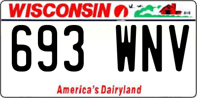 WI license plate 693WNV
