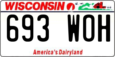 WI license plate 693WOH