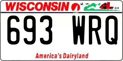 WI license plate 693WRQ