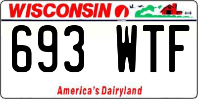 WI license plate 693WTF