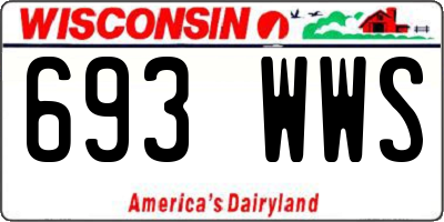 WI license plate 693WWS