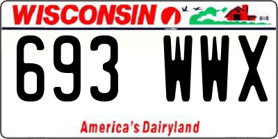 WI license plate 693WWX