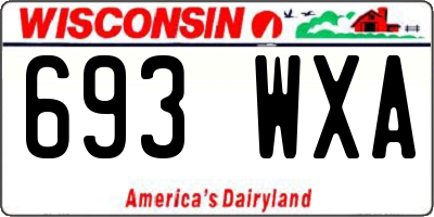WI license plate 693WXA