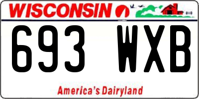 WI license plate 693WXB