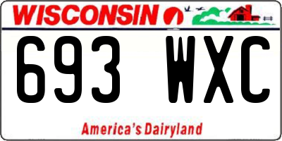 WI license plate 693WXC