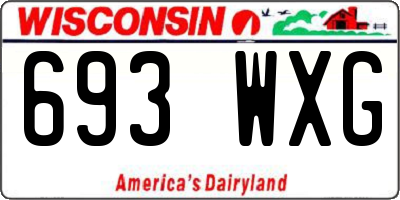 WI license plate 693WXG