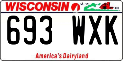 WI license plate 693WXK