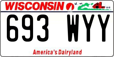 WI license plate 693WYY