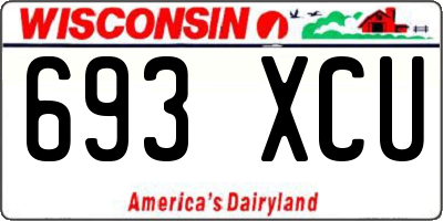 WI license plate 693XCU