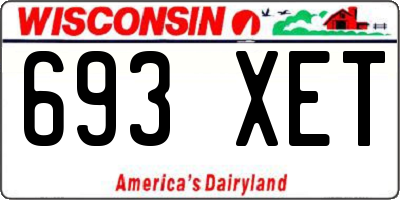 WI license plate 693XET