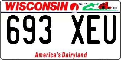 WI license plate 693XEU