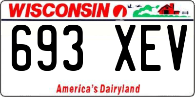 WI license plate 693XEV