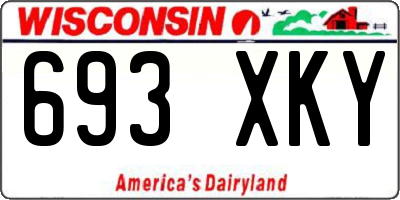 WI license plate 693XKY
