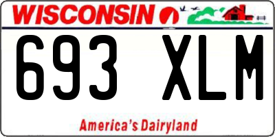 WI license plate 693XLM