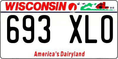 WI license plate 693XLO