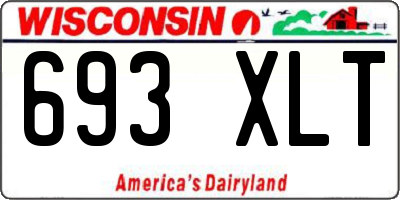WI license plate 693XLT