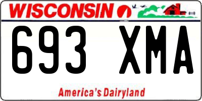 WI license plate 693XMA