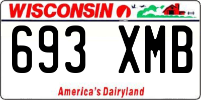 WI license plate 693XMB