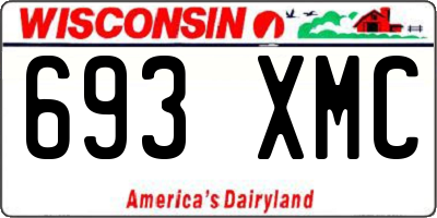 WI license plate 693XMC