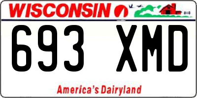 WI license plate 693XMD