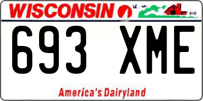 WI license plate 693XME