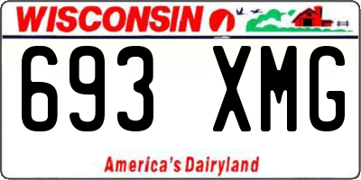 WI license plate 693XMG
