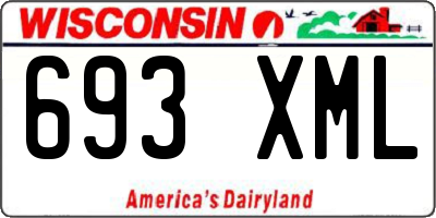 WI license plate 693XML