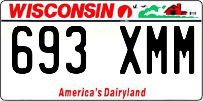 WI license plate 693XMM