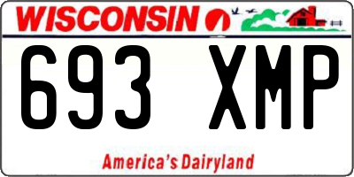 WI license plate 693XMP