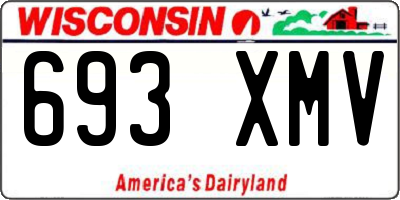WI license plate 693XMV